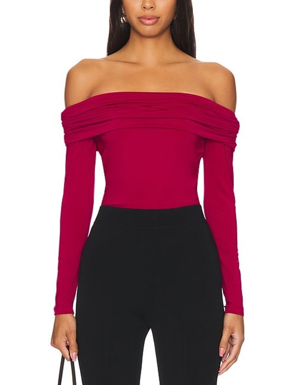 Nookie Ruched Magenta Element Bodysuit Size M NWT